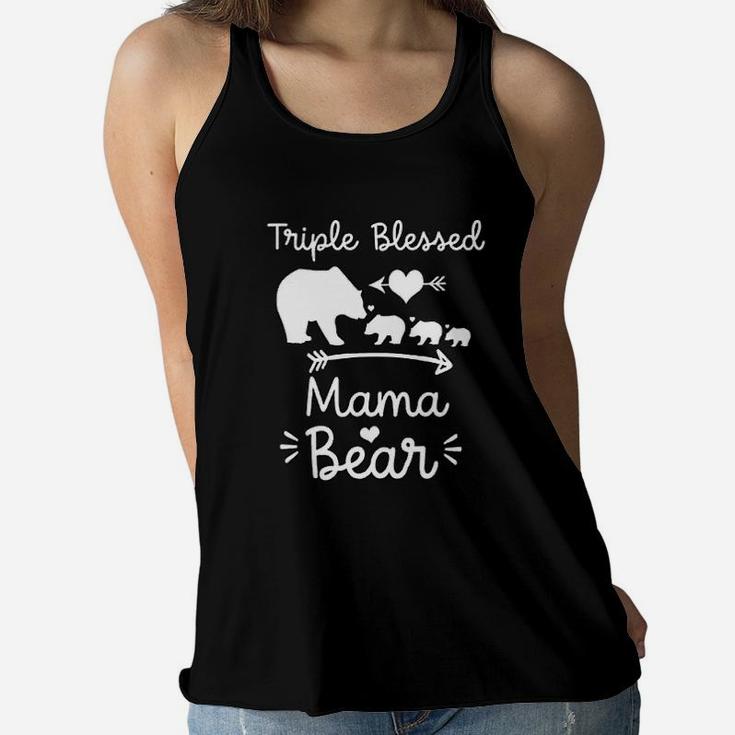 Blessed Mama Bear For Moms birthday Ladies Flowy Tank