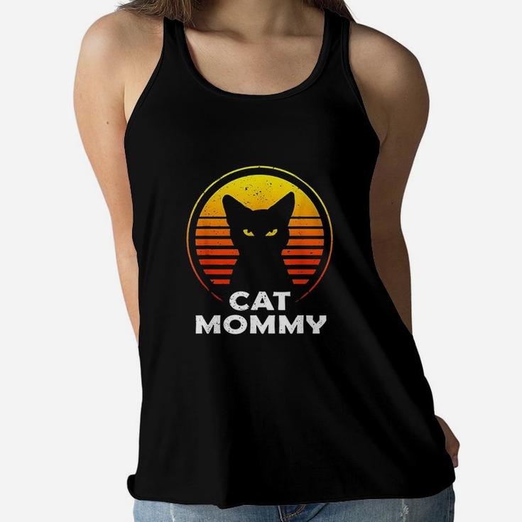 Cat Mommy Funny Cat Lover Ladies Flowy Tank