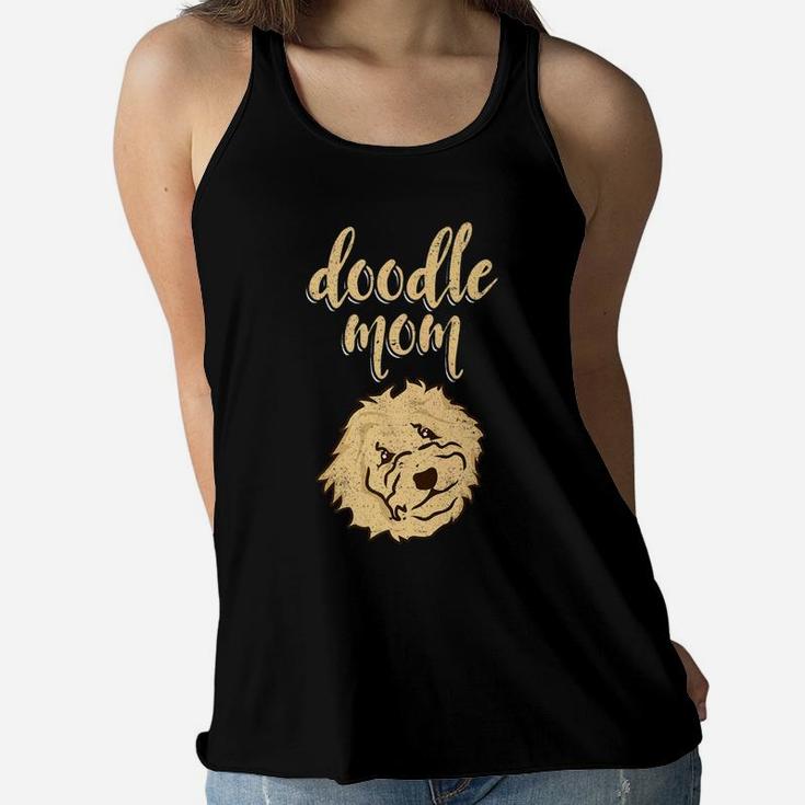 Doodle Mom Goldendoodle Dog Puppy Mommy Pet Animal Ladies Flowy Tank