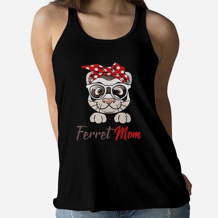 Ferret Mom Funny Ladies Flowy Tank