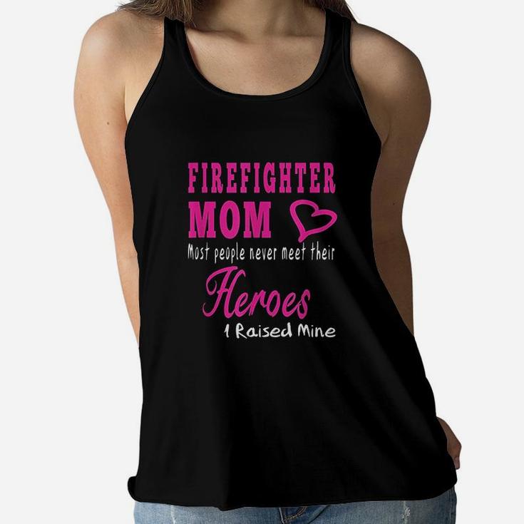 Firefighter Mom Great Gifts Idea Fireman Mother Ladies Flowy Tank