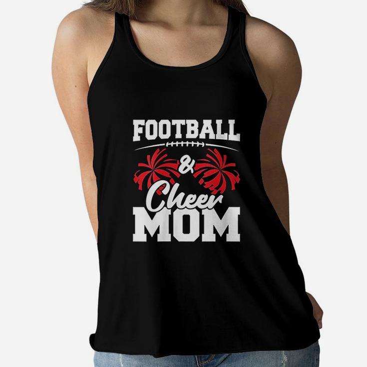 Football And Cheer Mom High School Sports Cheerleading Ladies Flowy Tank