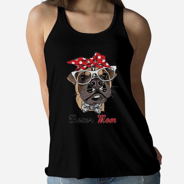 Funny Boxer Mom For Boxer Dogs Lovers Ladies Flowy Tank