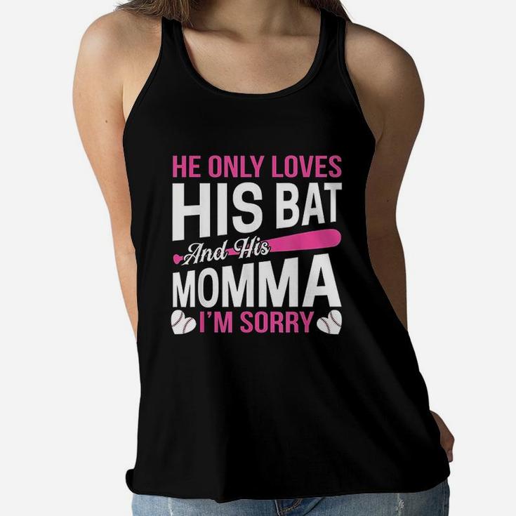 Funny Mom Baseball Quote Mothers Day Gift For Women Ladies Flowy Tank