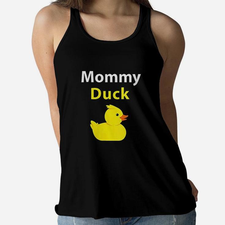 Funny Mommy Duck Rubber Ladies Flowy Tank
