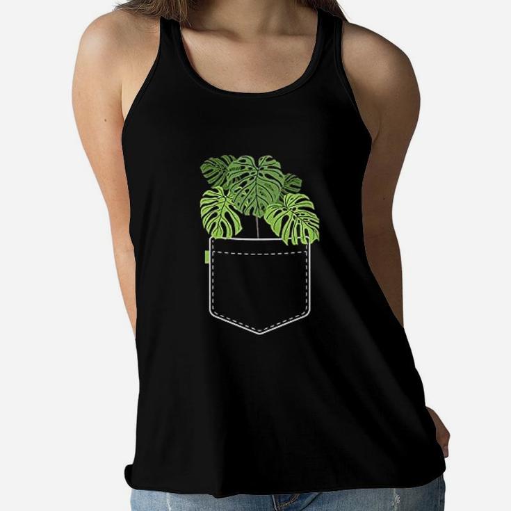 Funny Plant Gifts For Women Monstera Pocket Plant Mama Ladies Flowy Tank
