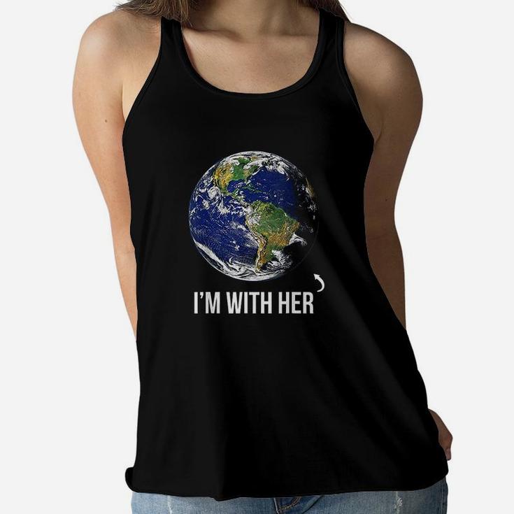 Im With Her Mother Earth birthday Ladies Flowy Tank