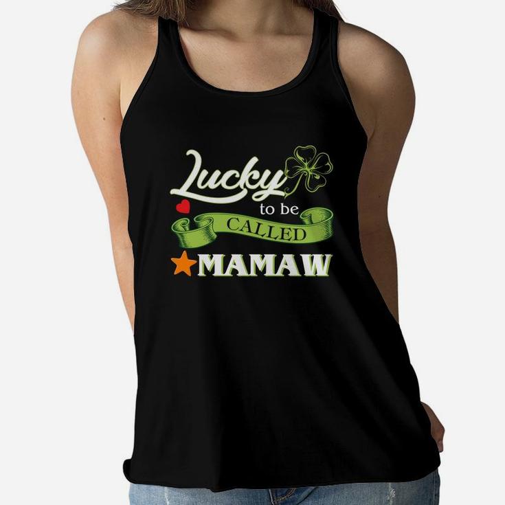 Lucky To Be Called Mamaw Ladies Flowy Tank