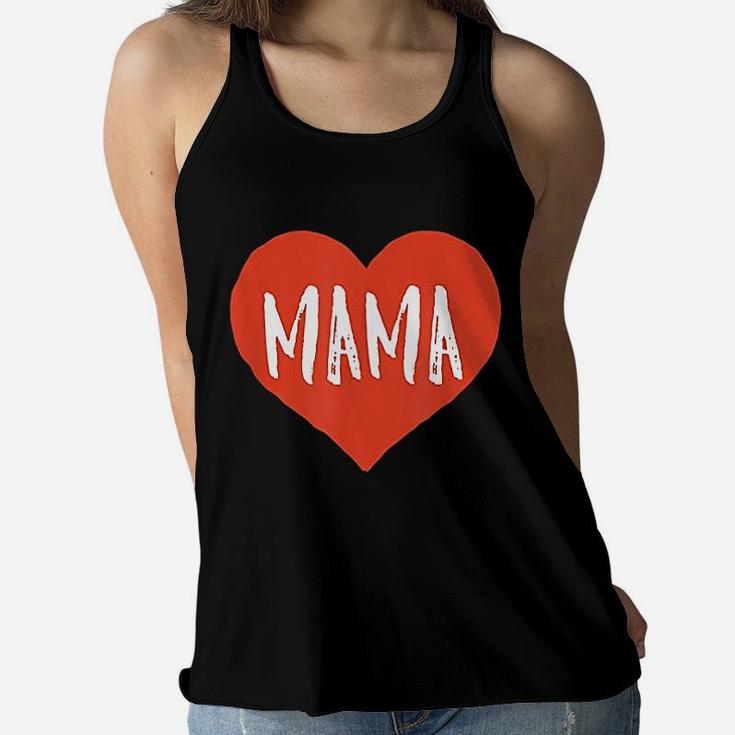 Mama And Mini Heart Matching Valentine Mom Ladies Flowy Tank