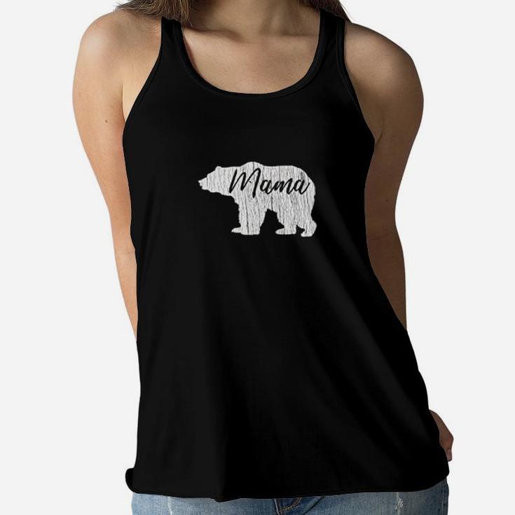 Mama Bear Distressed Mothers Day Ladies Flowy Tank