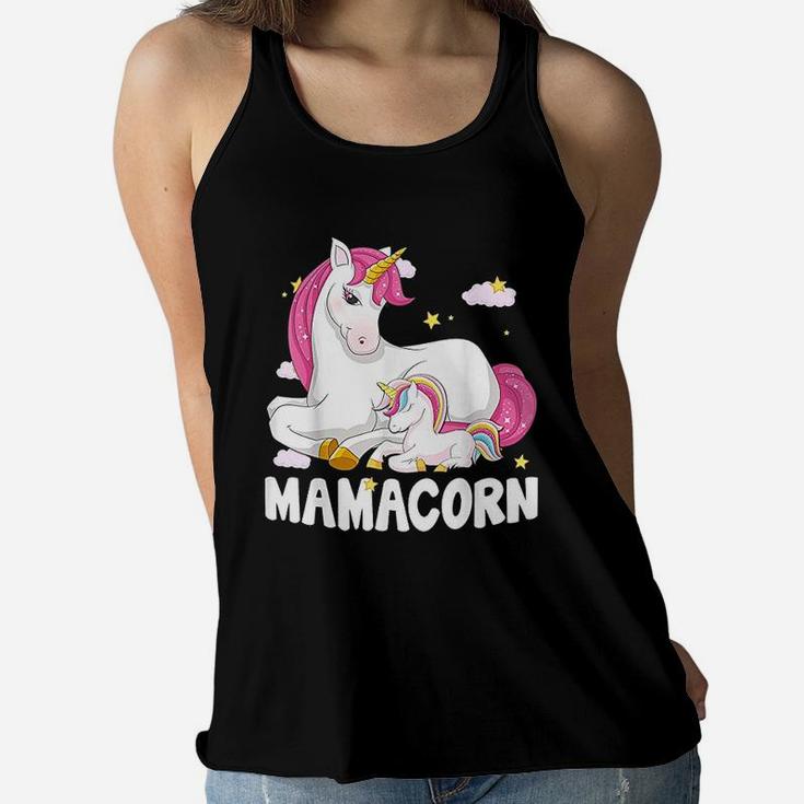 Mamacorn Unicorn New Mom Ladies Flowy Tank