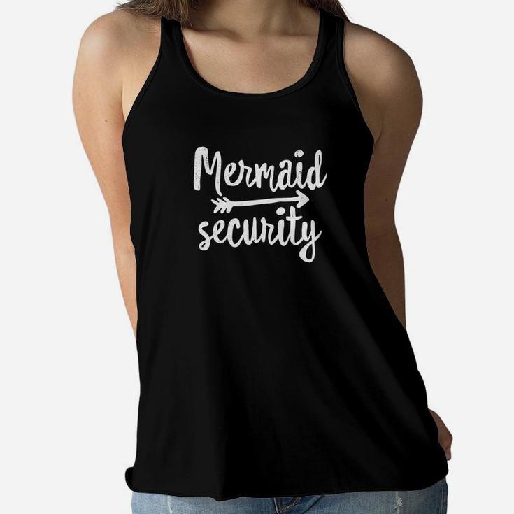 Mermaid Security Women Mom Wife Swimmer Ladies Flowy Tank
