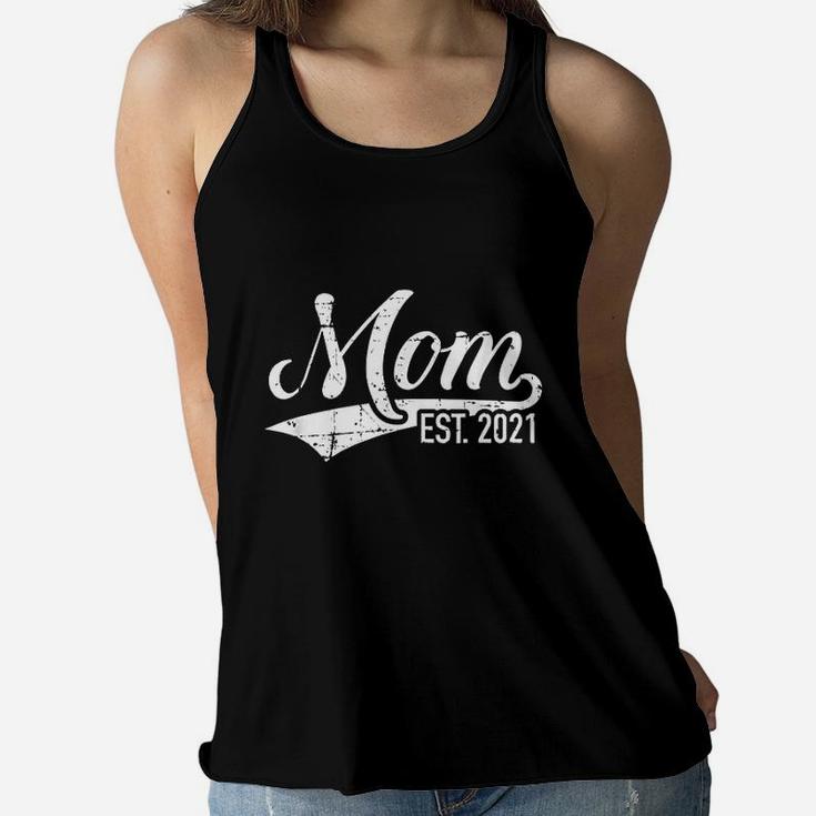 Mom Est 2021 New Mommy Ladies Flowy Tank