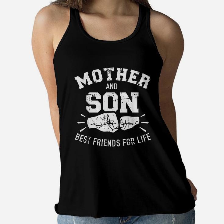 Mother And Son Best Friends For Life Mom Ladies Flowy Tank