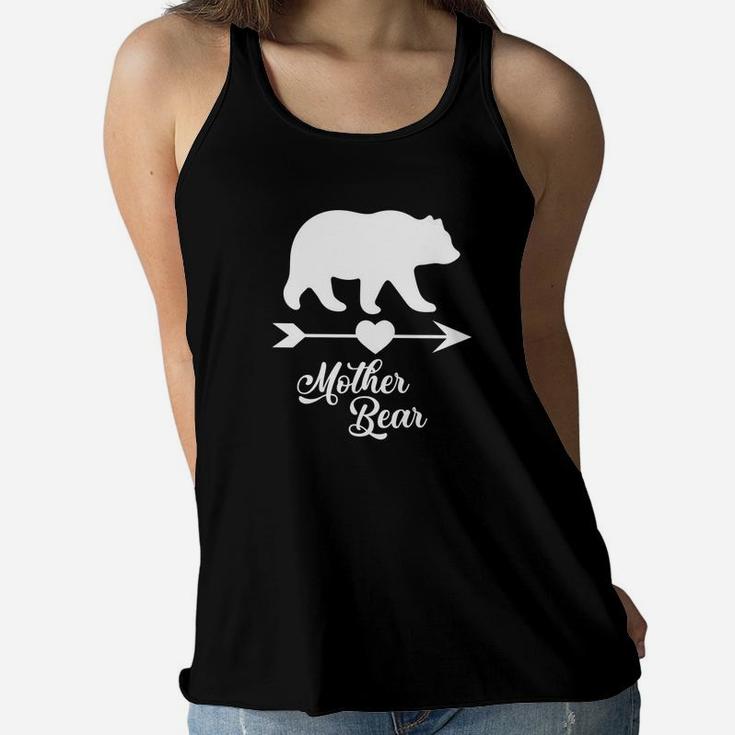 Mother Bear For Women Graphic Mommy Mom Apparel Ladies Flowy Tank