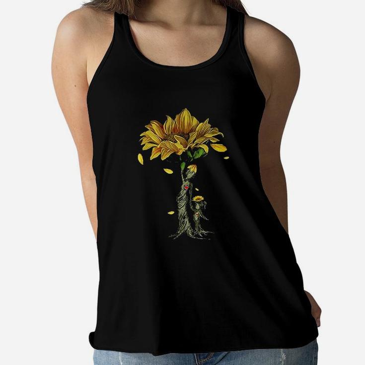 Mother Sunflower Daughter Sunflower Ladies Flowy Tank