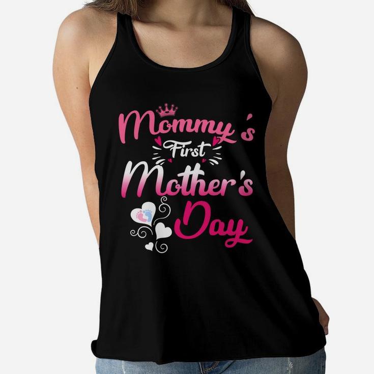 My First Mothers Day 2022 For New Mommy Baby Gifts Ladies Flowy Tank
