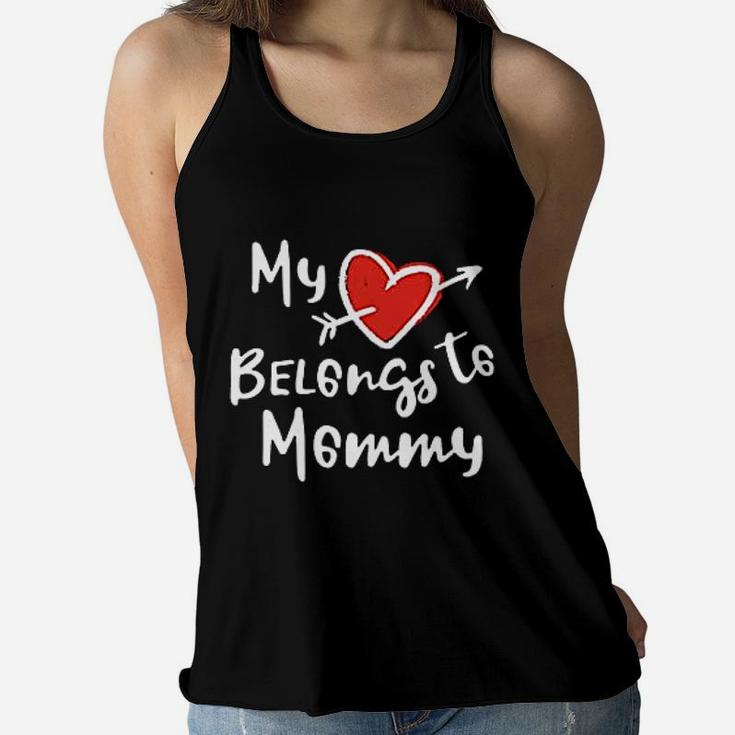 My Heart Belongs To Mommy Ladies Flowy Tank