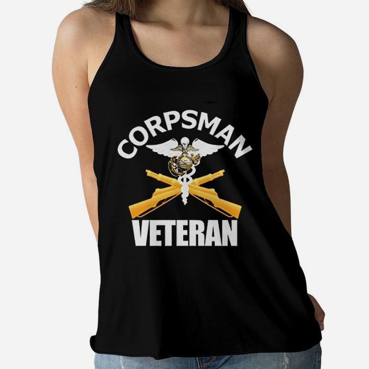 Navy Corpsman Navy Veteran Gift Ideas Ladies Flowy Tank