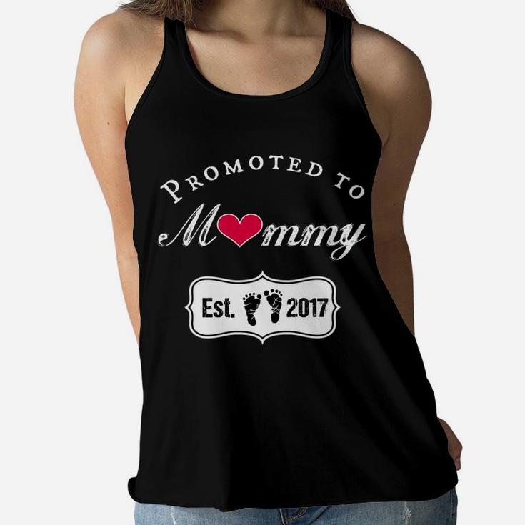 New Mom 2017 Promoted To Mommy Mother Gift Ladies Flowy Tank