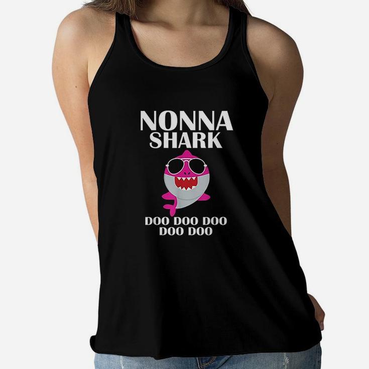 Nonna Shark Doo Doo Mothers Day Funny Nonna Ladies Flowy Tank