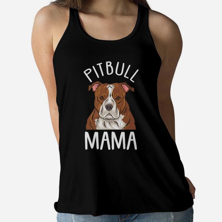 Pitbull Mom Pitbull Mama Ladies Flowy Tank