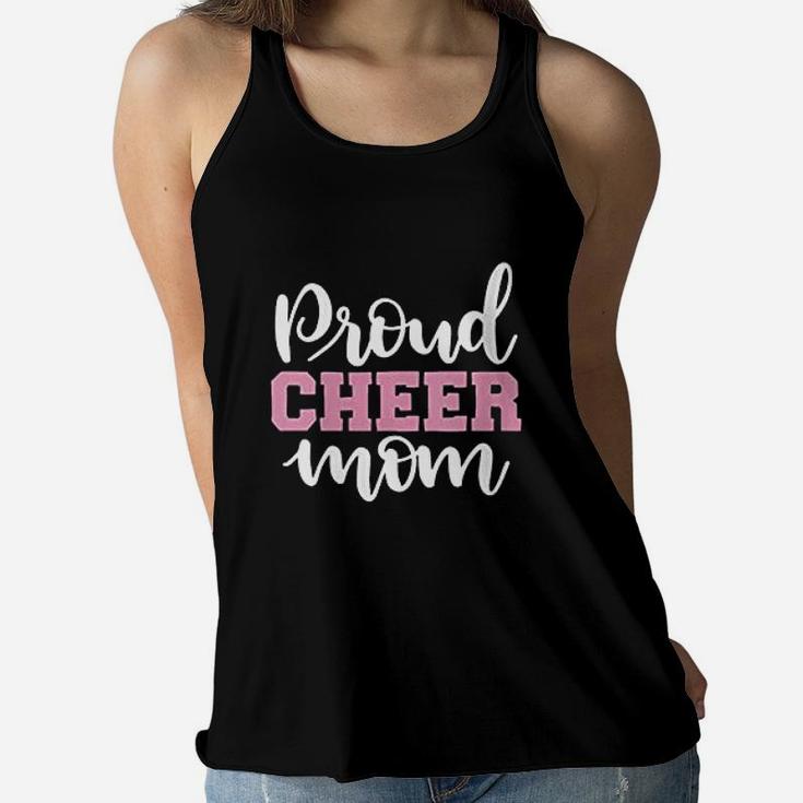 Proud Cheer Mom Cheerleader Ladies Flowy Tank