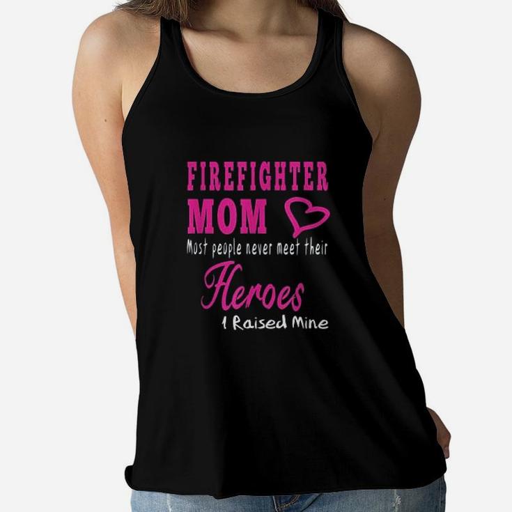 Proud Firefighter Mom Heroes Ladies Flowy Tank
