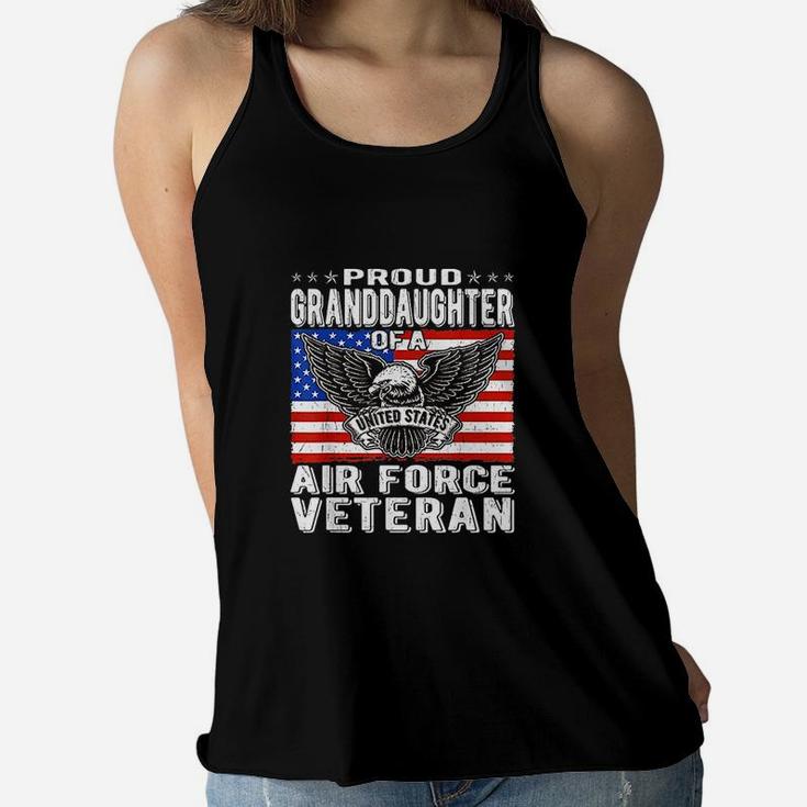 Proud Granddaughter Of A Us Air Force Veteran Ladies Flowy Tank
