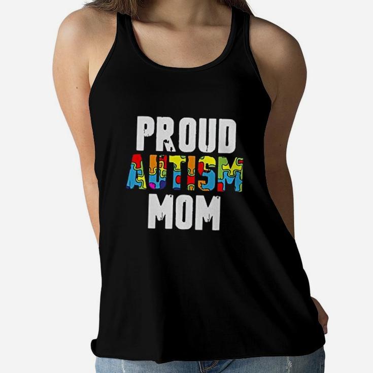 Proud Mom Off Shoulder Awareness Mom Gifts Ladies Flowy Tank