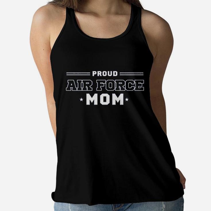 Proud Us Air Force Mom Military Pride Ladies Flowy Tank