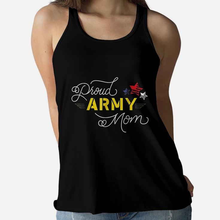 Proud Us Army Mom Ladies Flowy Tank