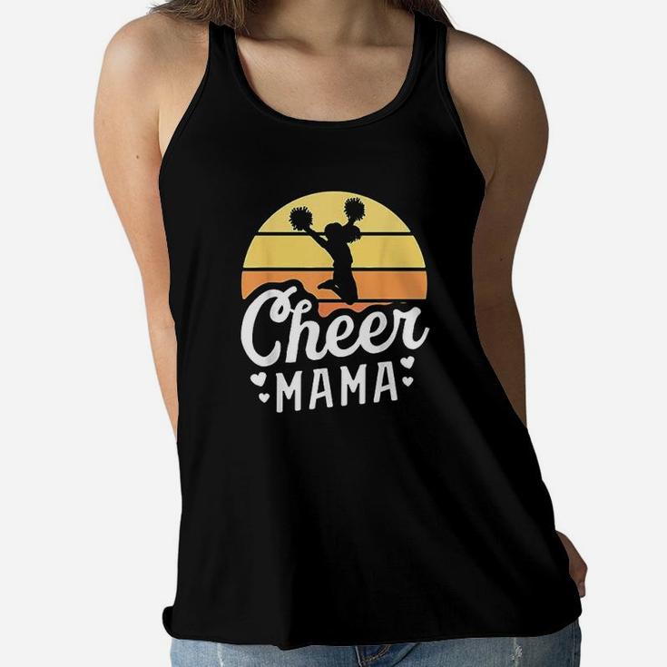 Retro Cheer Mama Cheerleader Mom Gifts Ladies Flowy Tank