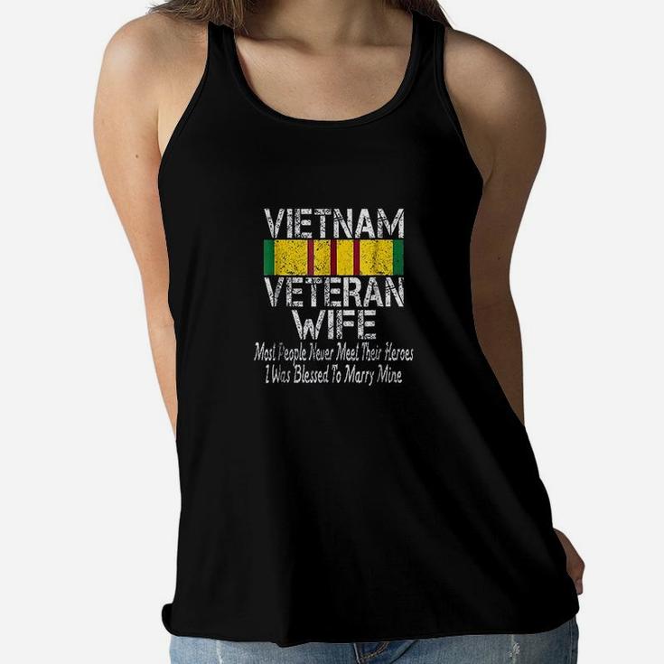 Retro Vietnam Veteran Wife Ladies Flowy Tank