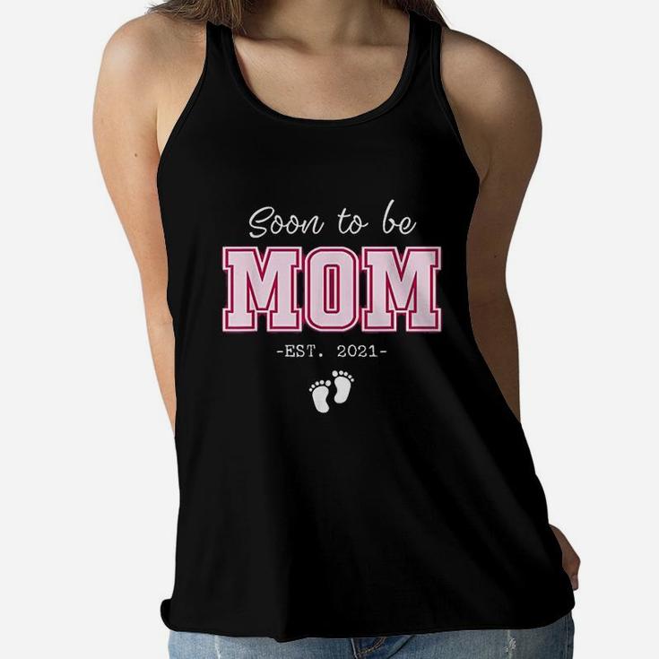 Soon To Be Mom Est 2021 Expecting Mother Gifts For New Mum Ladies Flowy Tank