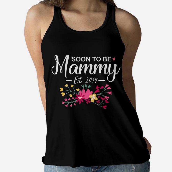 Soon To Be Mommy Est 2022 New Mom Mothers Day Ladies Flowy Tank