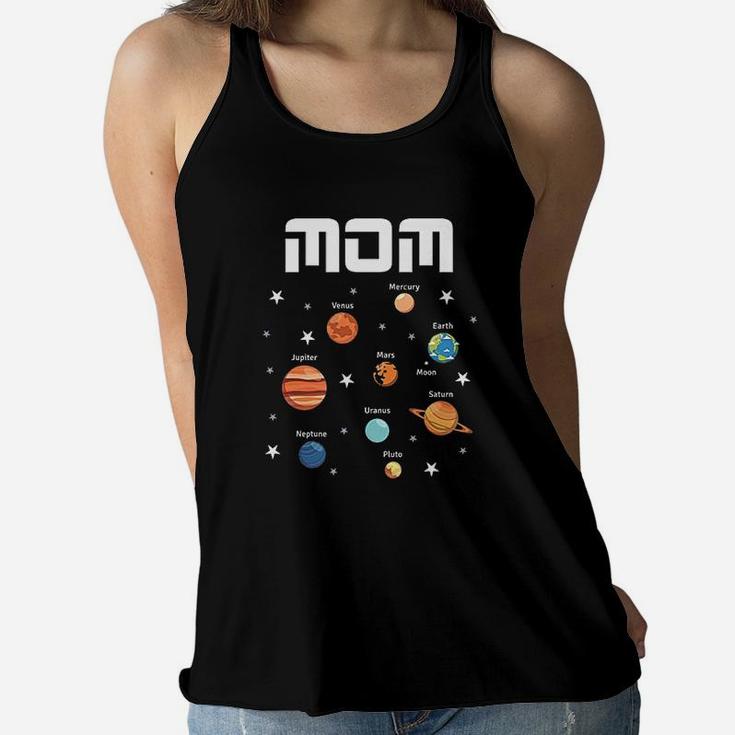 Space Mom Solar Planets Ladies Flowy Tank
