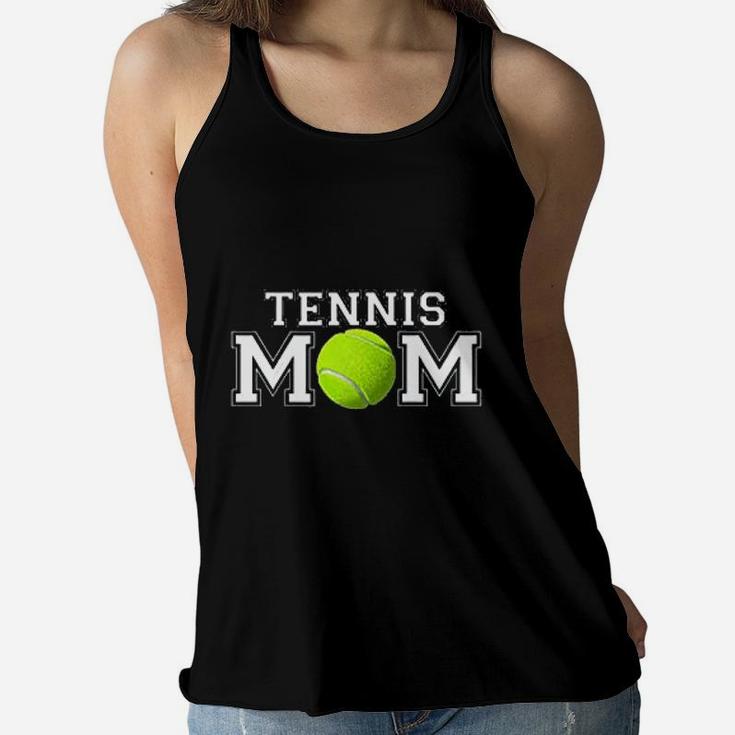 Tennis Mom Match Day Mother Ladies Flowy Tank