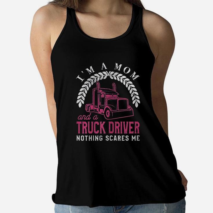 Truck Driver Mom Ladies Flowy Tank