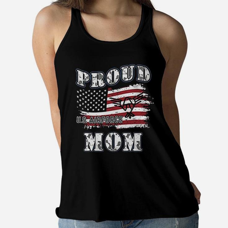 Us Air Force Moms Gift Proud Army Mom Ladies Flowy Tank