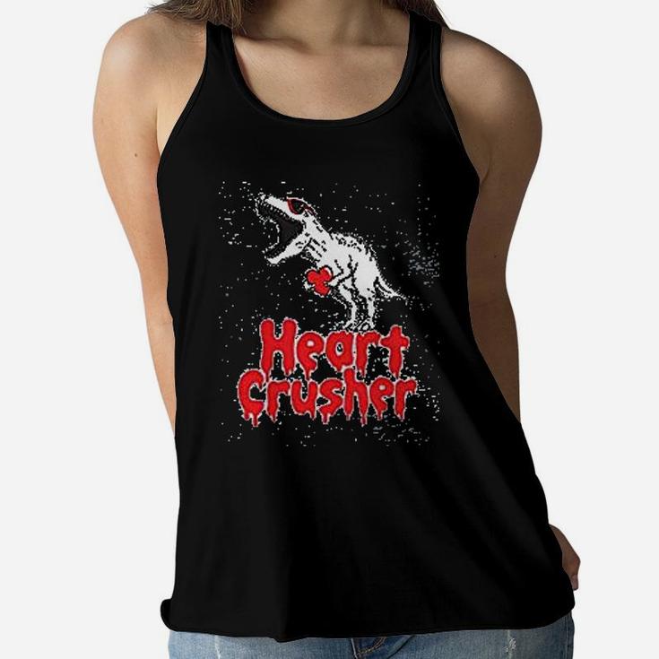 Valentines Day Matching Set Mother And Son T Rex Heart Crusher Raglan Ladies Flowy Tank