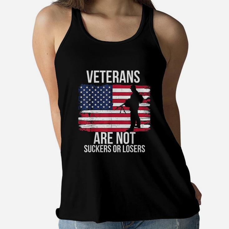 Veterans Are Not Suckers Or Losers Ladies Flowy Tank