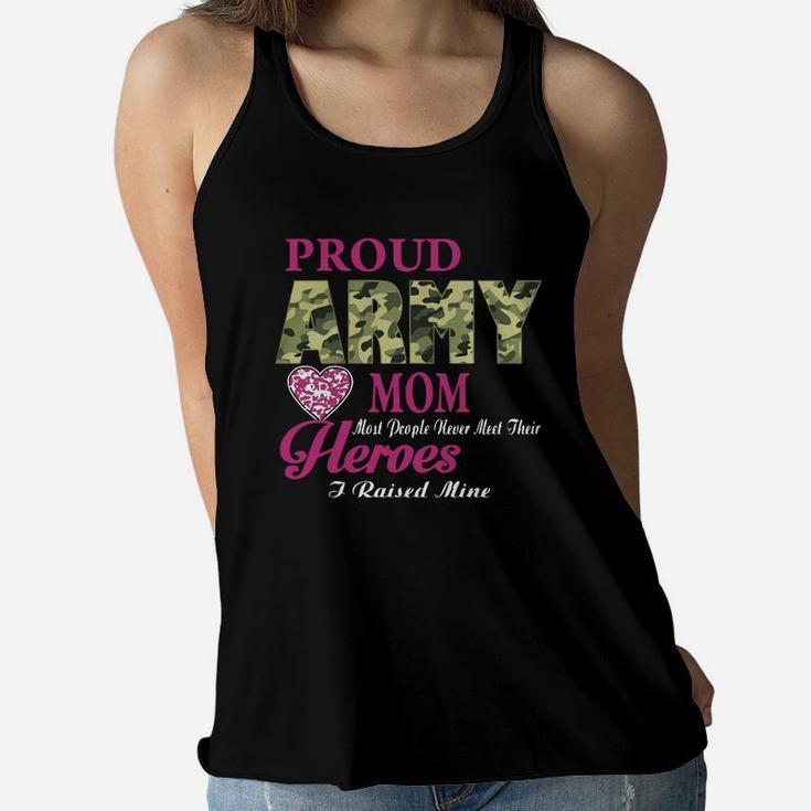 Women's Proud Army Mom Ladies Flowy Tank