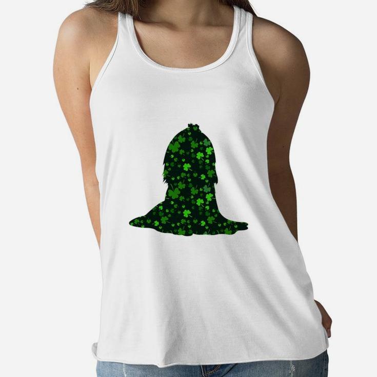Cute Shamrock Maltese Mom Dad Gift St Patricks Day Awesome Dog Lovers Gift Ladies Flowy Tank