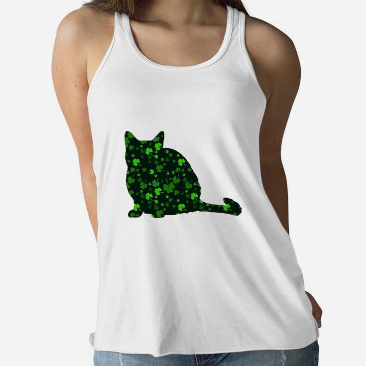 Cute Shamrock Thai Mom Dad Gift St Patricks Day Awesome Cat Lovers Gift Ladies Flowy Tank