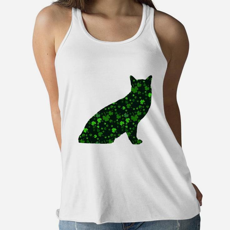Cute Shamrock Tonkinese Mom Dad Gift St Patricks Day Awesome Cat Lovers Gift Ladies Flowy Tank
