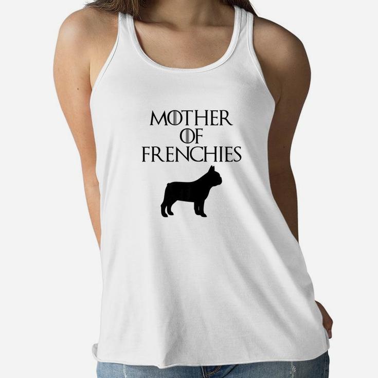 Cute Unique Black Mother Of Frenchies E010644 Ladies Flowy Tank