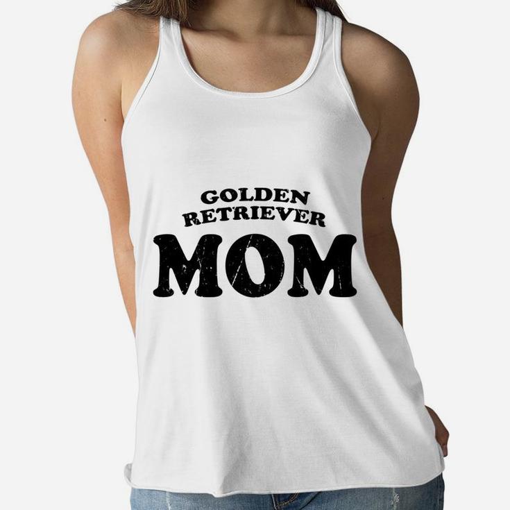 Golden Retriever Mom Dog Mother Cute Pet Distressed Ladies Flowy Tank