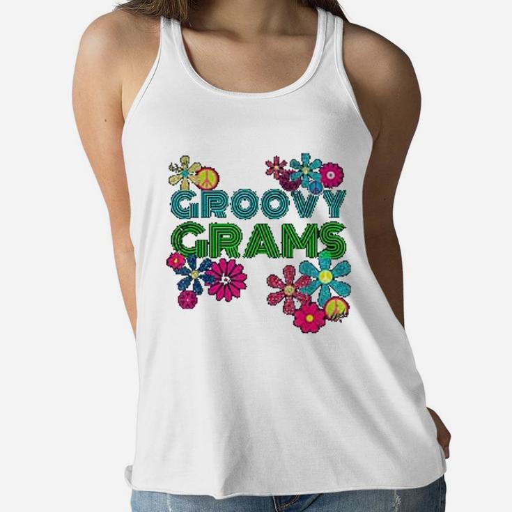 Groovy Grams Grandmother Hippie Flower Ladies Flowy Tank