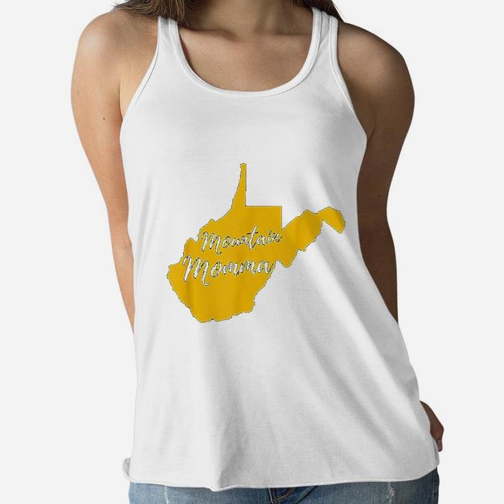 Mountain Momma West Virginia State Map Ladies Flowy Tank